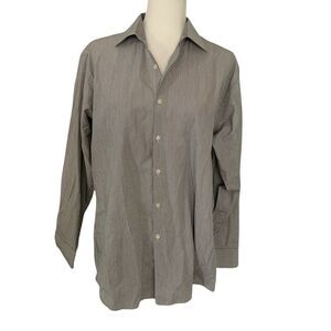 Partow Women's Stripe Button-Front Shirt Size 6 White Black $1,095 Made in USA